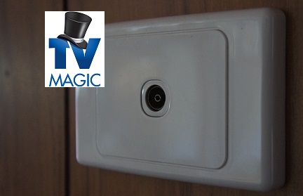 a close up of a TV point with a TV Magic logo on bottom right corner