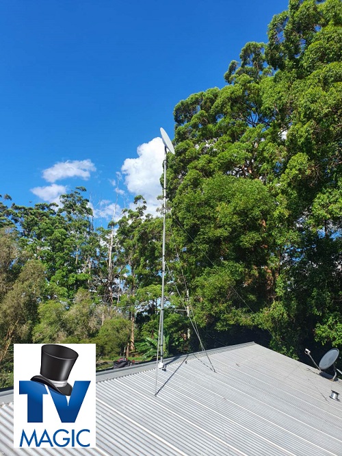 TV Magic Starlink internet installation. Logo in bottom left corner