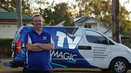 Technician - Anton, in front of his van