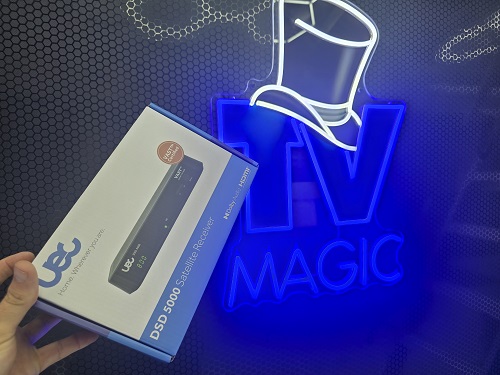 Vast box in front of LED TV Magic sign