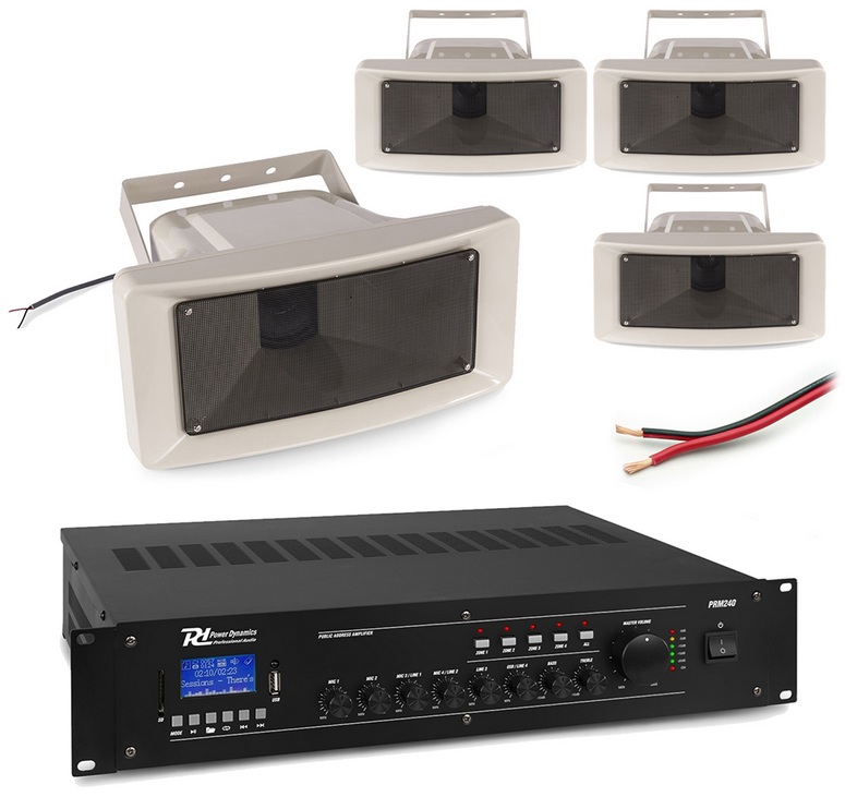 pa speakers and microphone