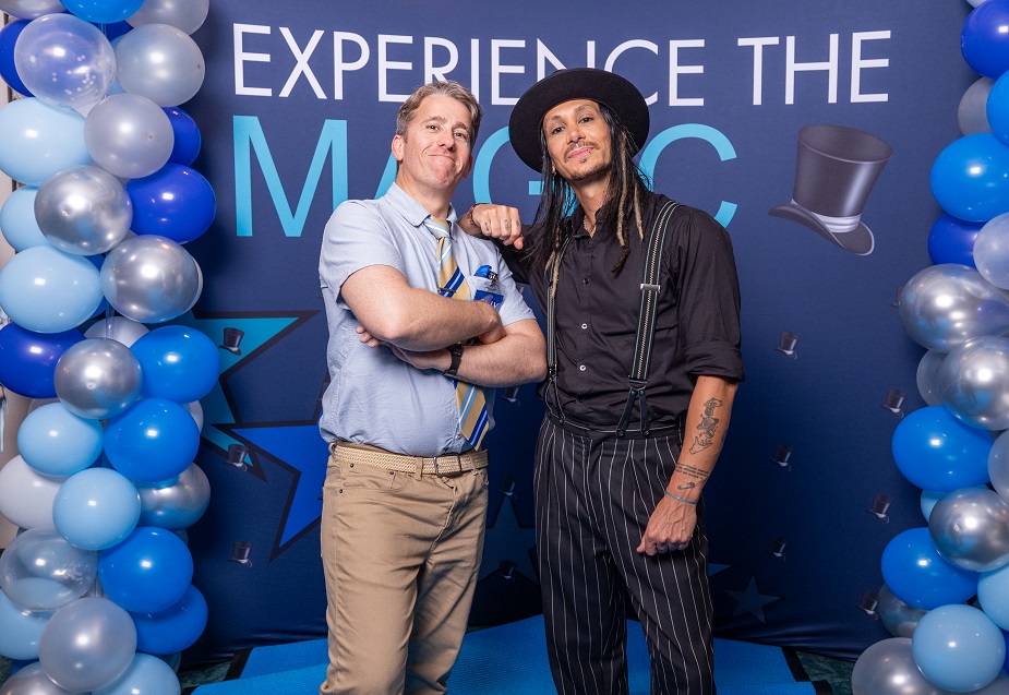 Gordon Tidy with Cosentino Famous Illusinist