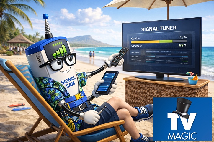 Signal Sam on holiday