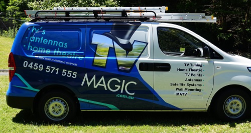 Side view of technician - Robert's van