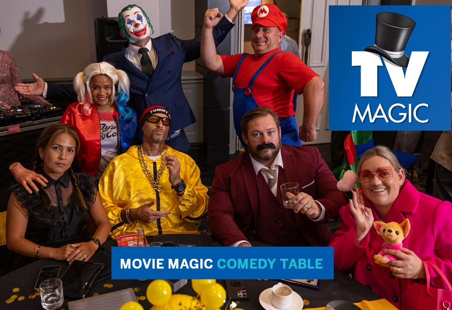 comedy table ninja dan jotham clint nick sarah angie 2