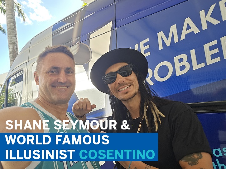 shane and cosentino near big tv magic van3