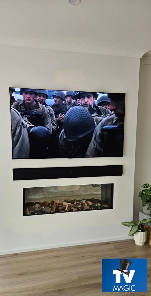 Gorgeous In-wall soundbar and TV installation by Sam - TV Magic