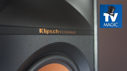 large speaker with TV Magic logo