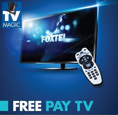TV Screen with Foxtel remote control