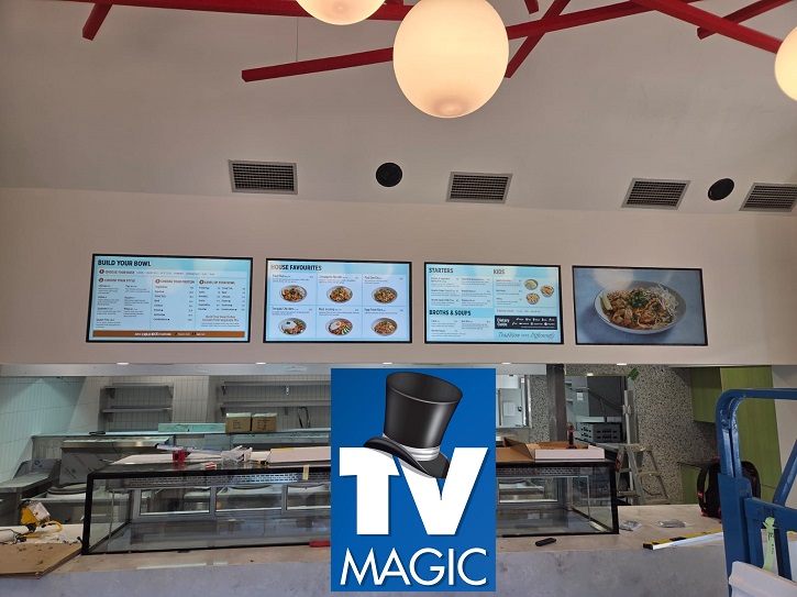 Menu board video wall 2026