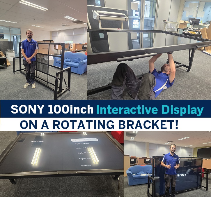 Sony 100inch Interactive TV on rotating bracket