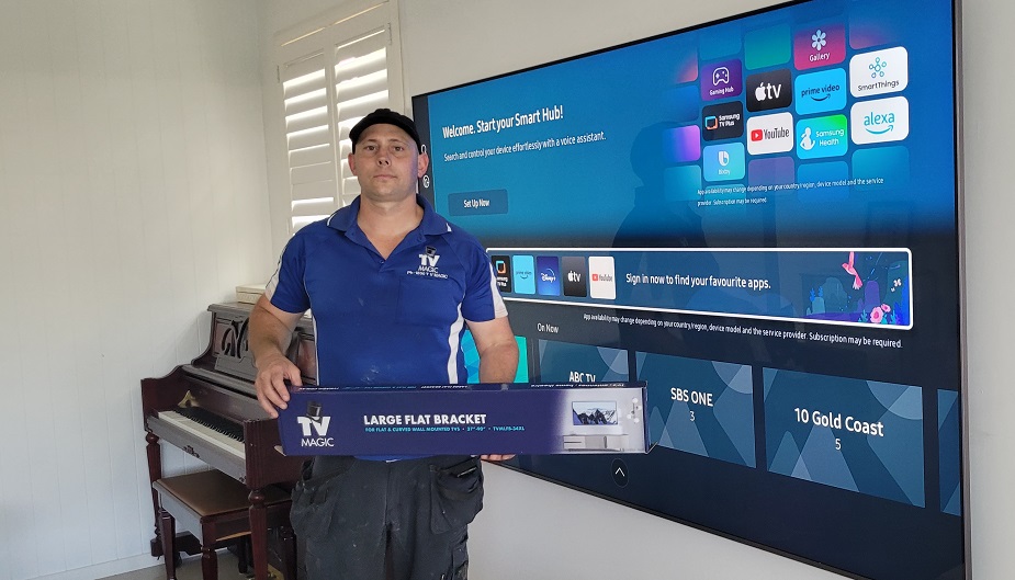 Jotham with tv bracket