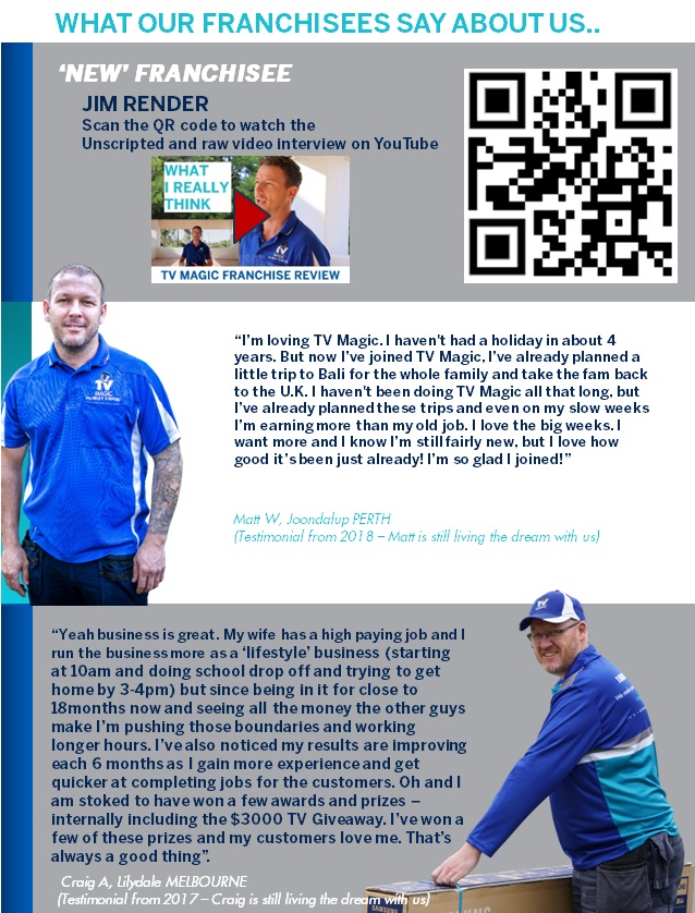 What our Franchisees have to say about us1