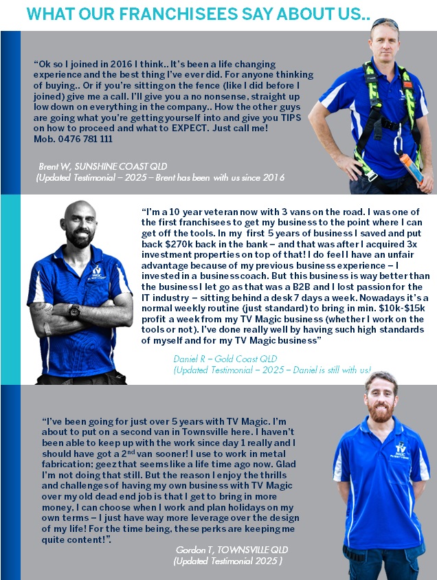 What our franchisees have to say about us 3