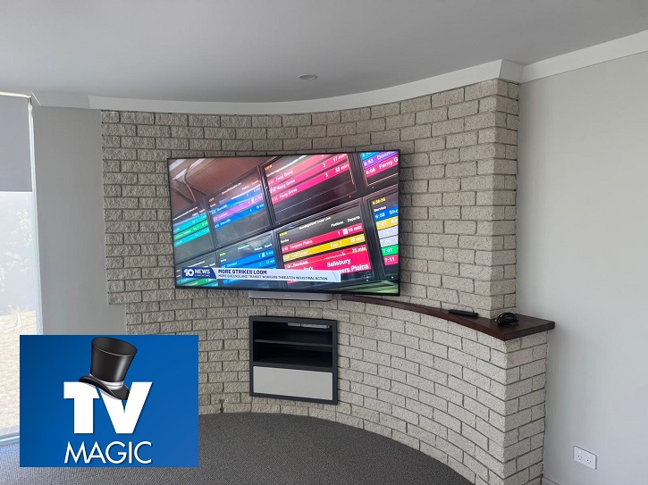 Brick Wall Installation on curved wall above fireplace 2026