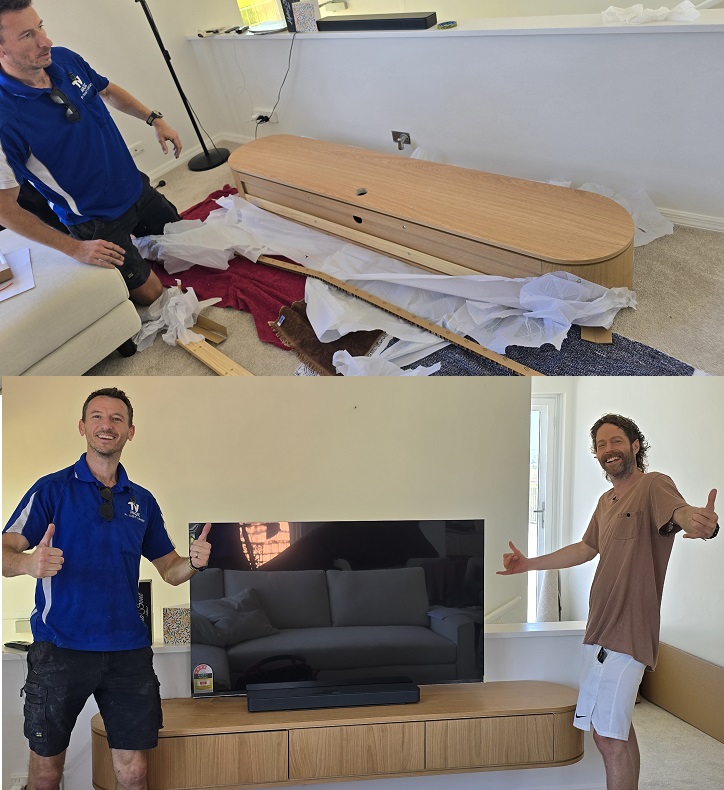 Jim and Customer Floating TV Cabinet 2025 2